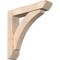 Ekena Millwork Thorton Slat Smooth Bracket w/ Offset Brace, Douglas Fir, 5 1/2"W x 26"D x 26"H BKT0604X26X26THR06SDF - alternate 1